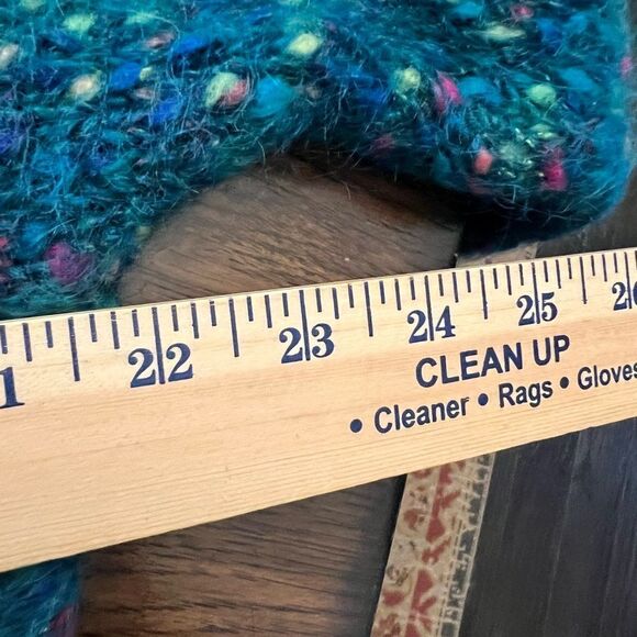 Vintage John Bull Small Mohair Angora Rabbit Pullover Sweater Mock Neck Nordic L - Picture 8 of 8